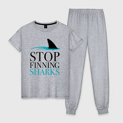 Женская пижама Хватит ловить акул