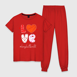 Женская пижама LOVE basketball сердечки