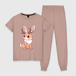 Женская пижама Кролик с рожками - кролик олень