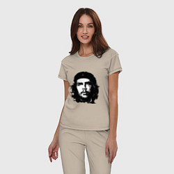 Пижама хлопковая женская Ernesto Che Guevara, цвет: миндальный — фото 2
