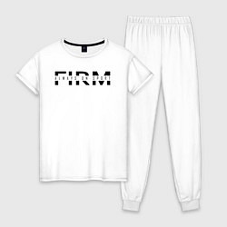 Пижама хлопковая женская FIRM - Always in sports, цвет: белый