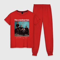 Пижама хлопковая женская The Cranberries rock, цвет: красный