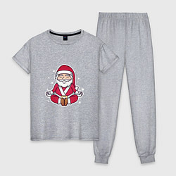 Пижама хлопковая женская Санта релакс, цвет: меланж