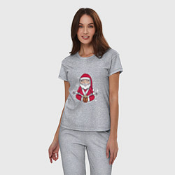 Пижама хлопковая женская Санта релакс, цвет: меланж — фото 2