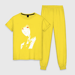 Пижама хлопковая женская Йор - демон войны, цвет: желтый