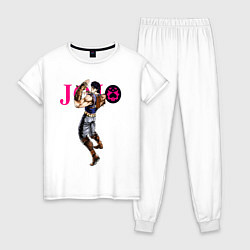 Пижама хлопковая женская Джонатан Джостар - JoJo Bizarre Adventure, цвет: белый