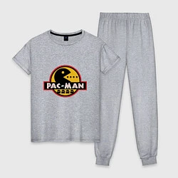 Пижама хлопковая женская Pac-man game, цвет: меланж