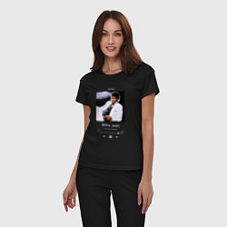 Пижама хлопковая женская Майкл Джексон Billie Jean, цвет: черный — фото 2