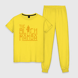 Пижама хлопковая женская The black mamba, цвет: желтый