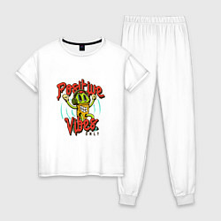 Женская пижама Positive vibes only phrase