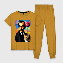 Женская пижама Salvador Dali and cat