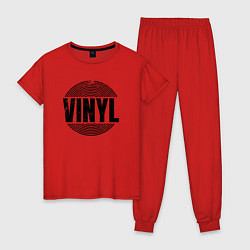 Женская пижама Vinyl надпись с пластинкой