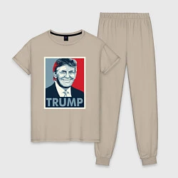 Пижама хлопковая женская Trump, цвет: миндальный