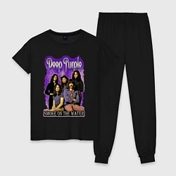 Пижама хлопковая женская Deep Purple rock, цвет: черный