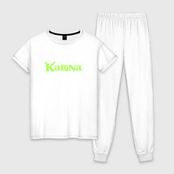 Пижама хлопковая женская Карина в стиле Шрека, цвет: белый