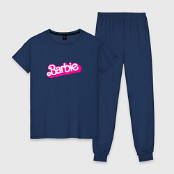 Пижама хлопковая женская Барби Фильм, цвет: тёмно-синий