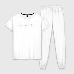 Женская пижама Минималистичный дизайн с названием игры Тетрис