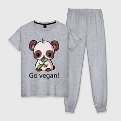 Женская пижама Go vegan - motto