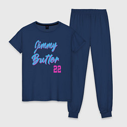 Пижама хлопковая женская Jimmy Butler 22, цвет: тёмно-синий