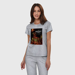 Пижама хлопковая женская The Outlast Trials Лиланд Койл, цвет: меланж — фото 2