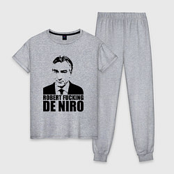 Пижама хлопковая женская Robert De Niro, цвет: меланж