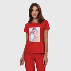 Пижама хлопковая женская Феликс - Stray Kids, цвет: красный — фото 2
