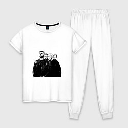 Пижама хлопковая женская Depeche Mode - World Violation Tour, цвет: белый
