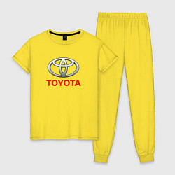 Пижама хлопковая женская Toyota sport auto brend, цвет: желтый
