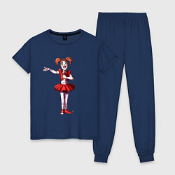 Пижама хлопковая женская Цирковая Малышка представляет, цвет: тёмно-синий