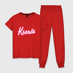 Пижама хлопковая женская Ксения в стиле Барби, цвет: красный