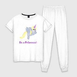 Пижама хлопковая женская Принцесса Дерпи, цвет: белый