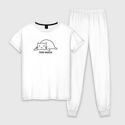 Женская пижама Too much black cat