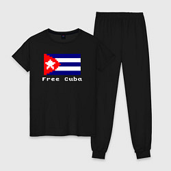 Пижама хлопковая женская Free Cuba, цвет: черный