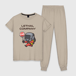 Женская пижама Lethal company: Stop Please