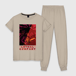 Женская пижама Lethal Company: Bracken is Already Behind