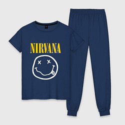 Пижама хлопковая женская Nirvana original, цвет: тёмно-синий