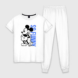 Пижама хлопковая женская So funny Mickey, цвет: белый