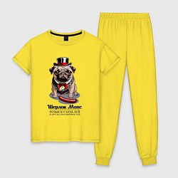 Женская пижама Мопс и сарделька