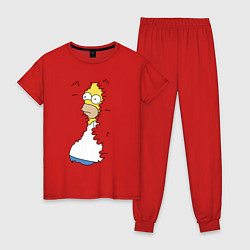 Женская пижама Гомер в кустах