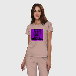 Пижама хлопковая женская Joseph Stalin, цвет: пыльно-розовый — фото 2