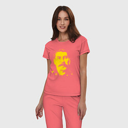 Пижама хлопковая женская Yellow Stalin, цвет: коралловый — фото 2