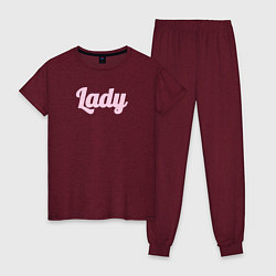 Женская пижама Lady розовыми буквами