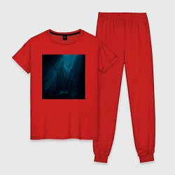 Пижама хлопковая женская Million Dollar Depression, цвет: красный