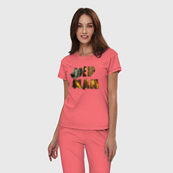 Пижама хлопковая женская IP Man fist, цвет: коралловый — фото 2