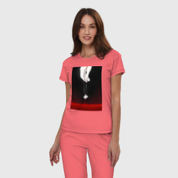 Пижама хлопковая женская Евангелион талисман Рей, цвет: коралловый — фото 2