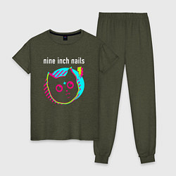 Женская пижама Nine Inch Nails rock star cat