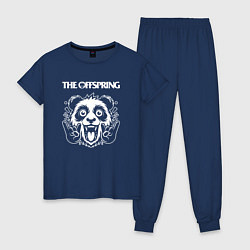 Пижама хлопковая женская The Offspring rock panda, цвет: тёмно-синий
