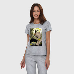 Пижама хлопковая женская Семь смертных грехов Эсканор, цвет: меланж — фото 2