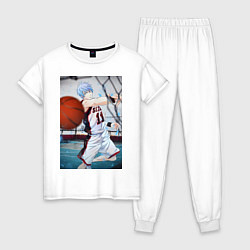 Пижама хлопковая женская Баскетбол Тэцуя Куроко, цвет: белый