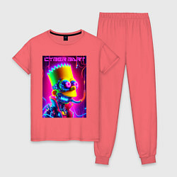Женская пижама Cyber Bart - neon glow fantasy